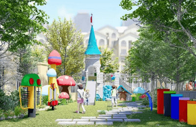 把童话变成教材，打造沉浸式幼儿园户外探索乐园丨牧童托幼