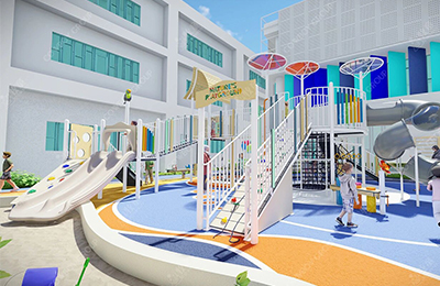 在游戏中摸索世界！沙特国际学校户外改造记丨牧童托幼